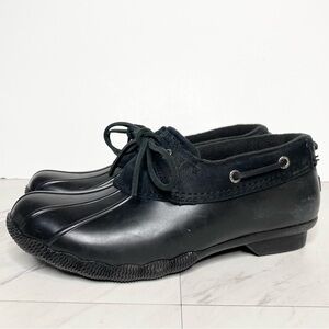 Sperry Salt Water 1 Eye Black Duck Shoe Bootie 8